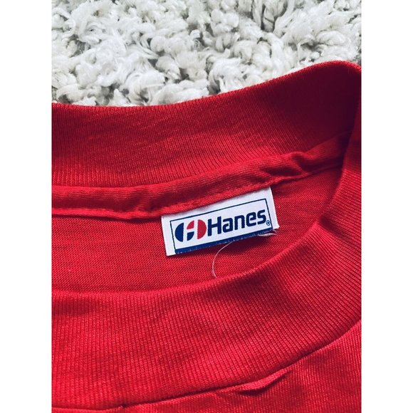 Vintage Single Stitched Elvis Presley T-Shirt Mens Hanes Size XL Red Signed - Picture 3 of 10